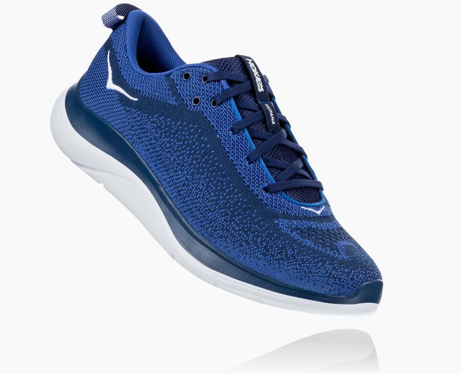 Hoka One One Hupana Flow - Men Running Shoes - Navy/White,Australia GLC-049867